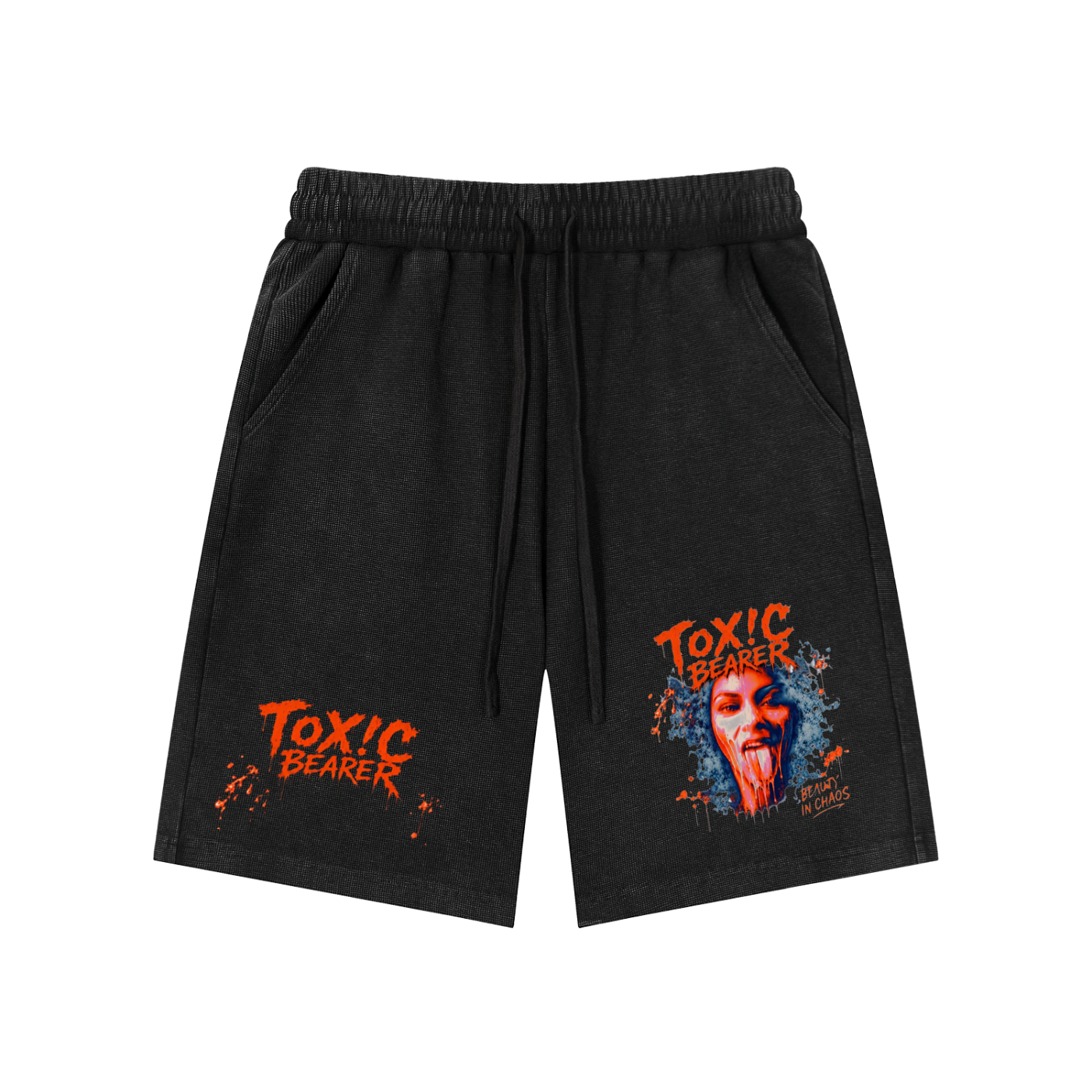 Mineral Wash Waffle Knit Shorts