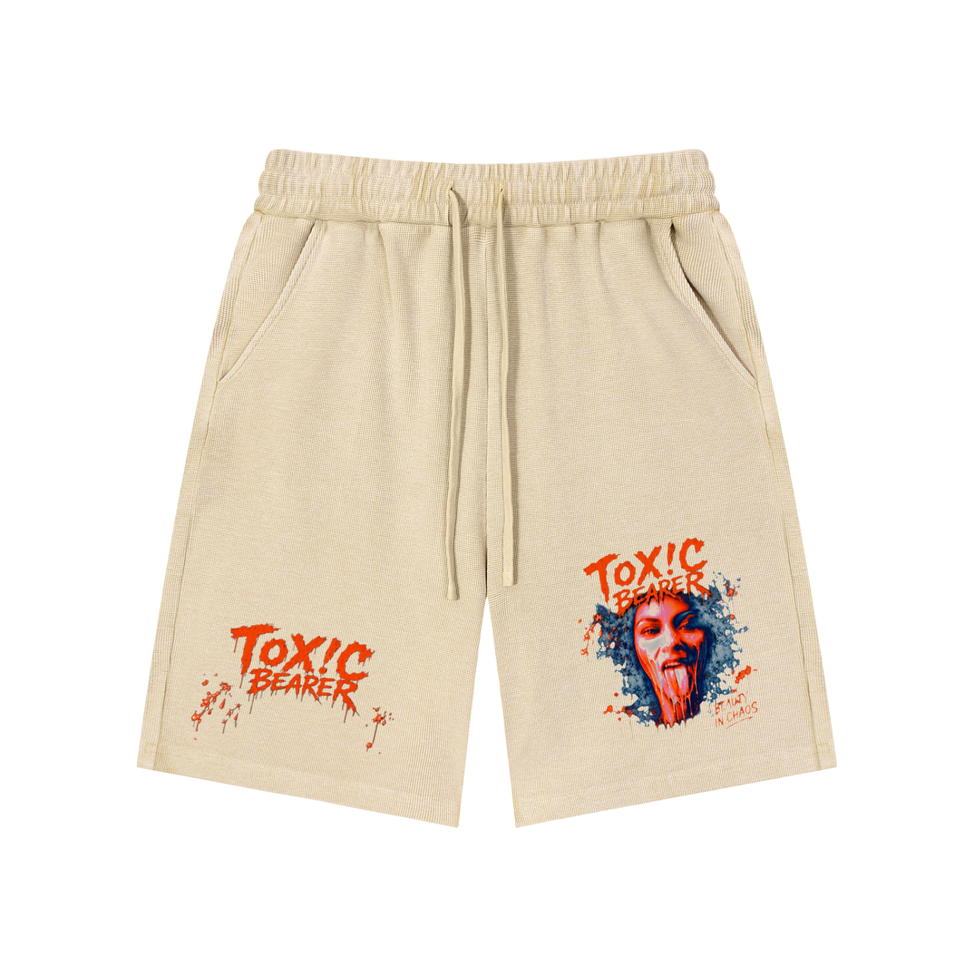 Mineral Wash Waffle Knit Shorts