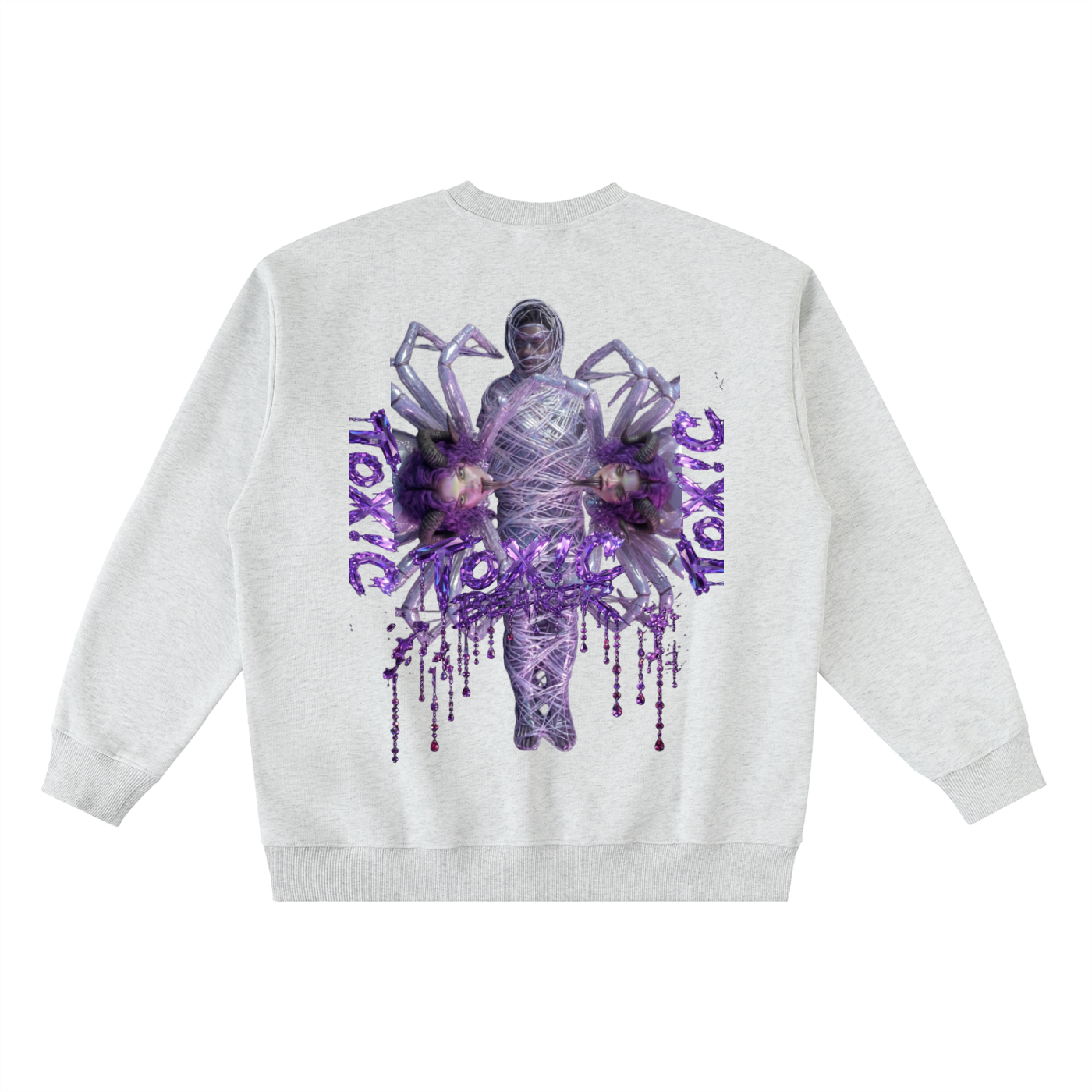 Oversized Crewneck Taped Sweatshirt