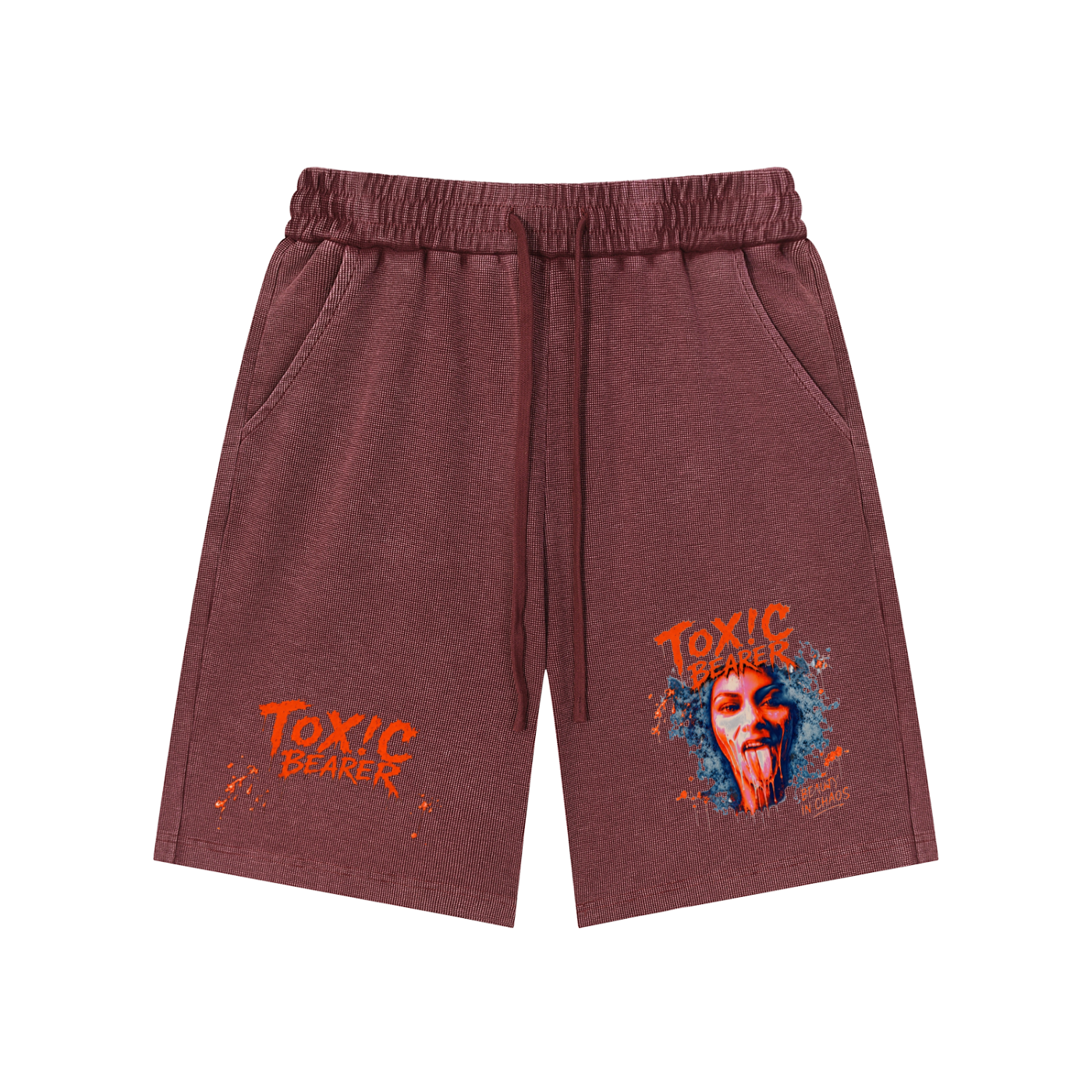 Mineral Wash Waffle Knit Shorts