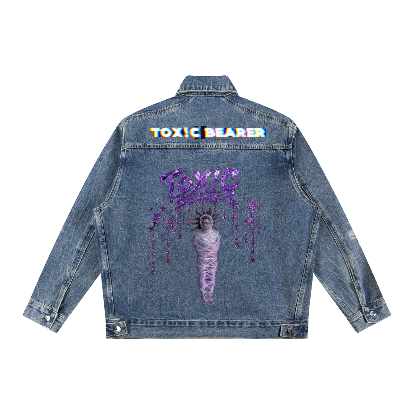 Vintage Wash Zip Up Denim Jacket