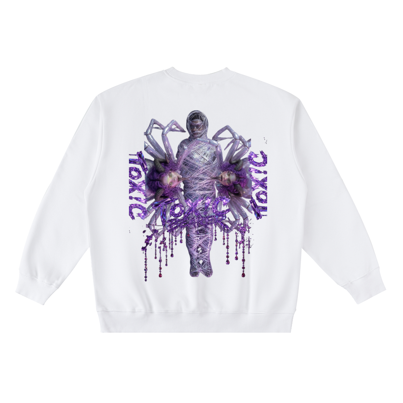 Oversized Crewneck Taped Sweatshirt