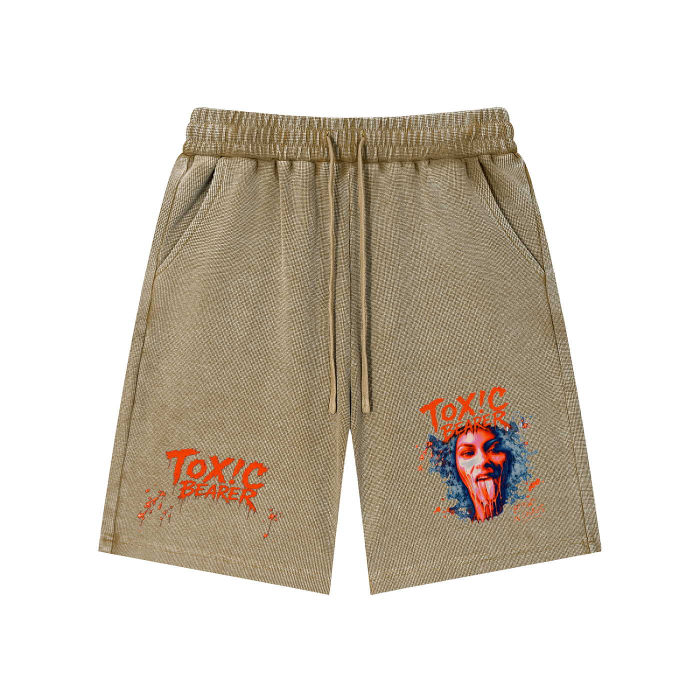 Mineral Wash Waffle Knit Shorts