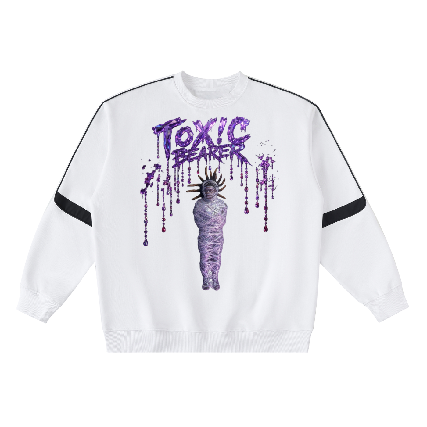 Oversized Crewneck Taped Sweatshirt
