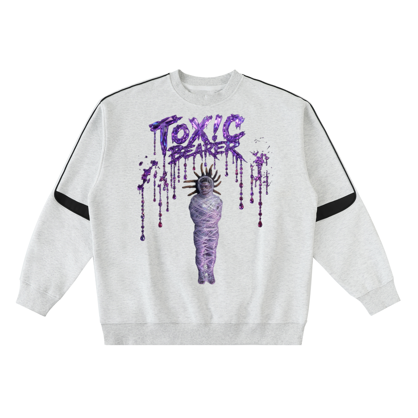 Oversized Crewneck Taped Sweatshirt