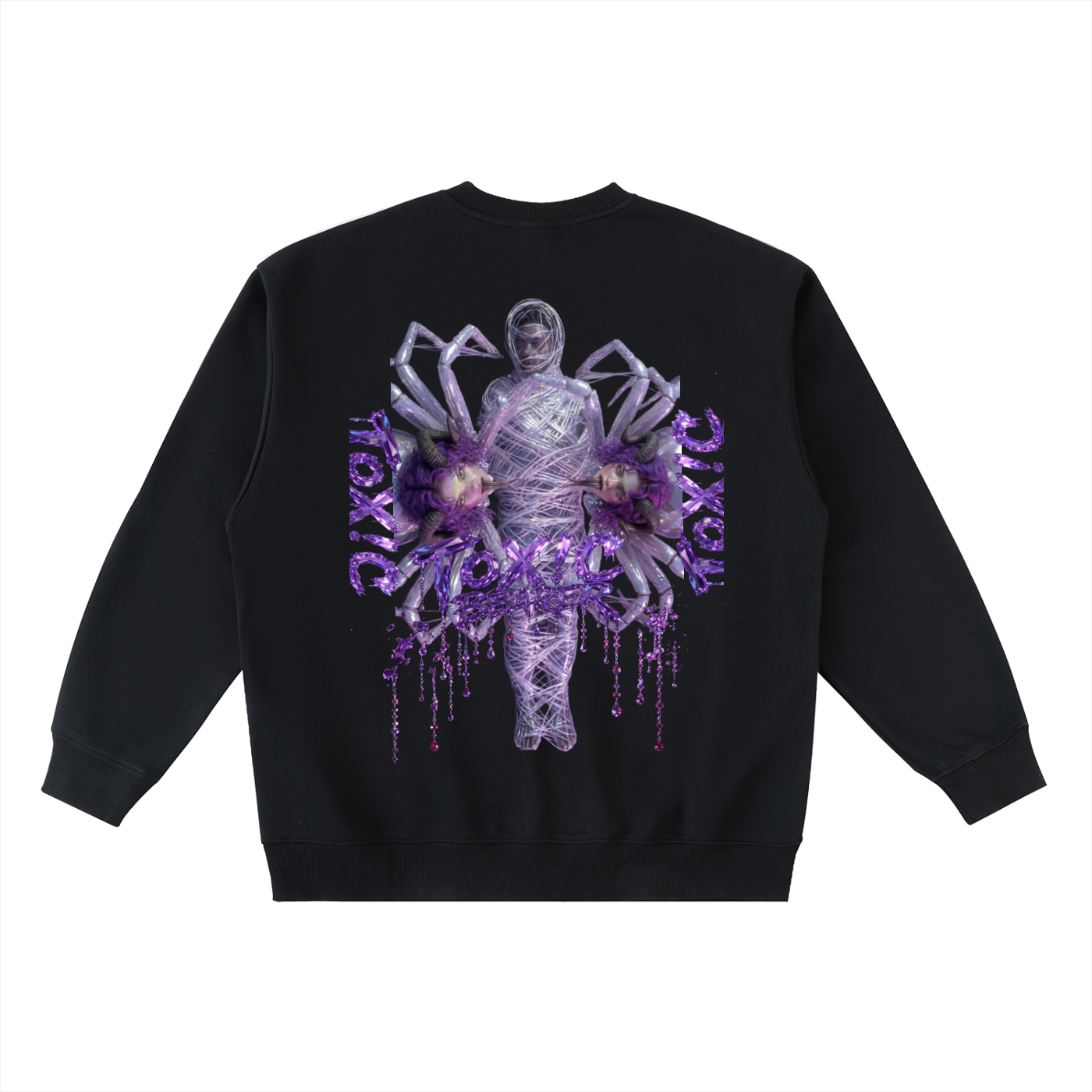 Oversized Crewneck Taped Sweatshirt