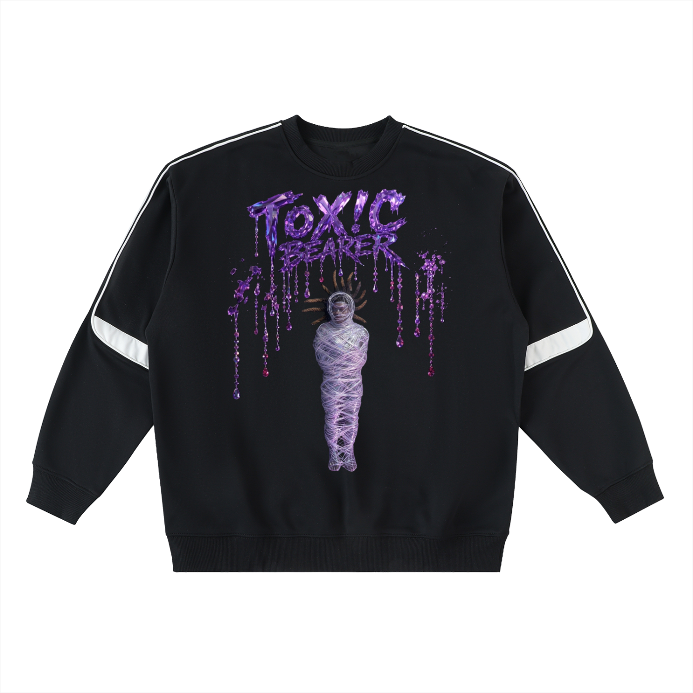 Oversized Crewneck Taped Sweatshirt
